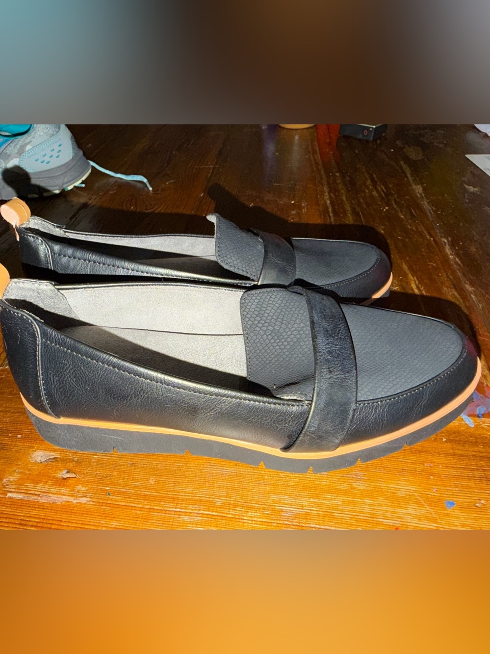 Dr. Scholl’s Women’s Black Loafers Size 8W Wide Slip On Flats